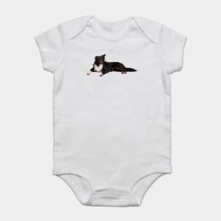 border collie Baby Bodysuit